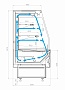 Чертеж GC85 VM 1,5-2 refrigerated display counter with sidewalls